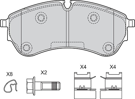 BRAKE PADS MAN TGE VW CRAFTER 2016